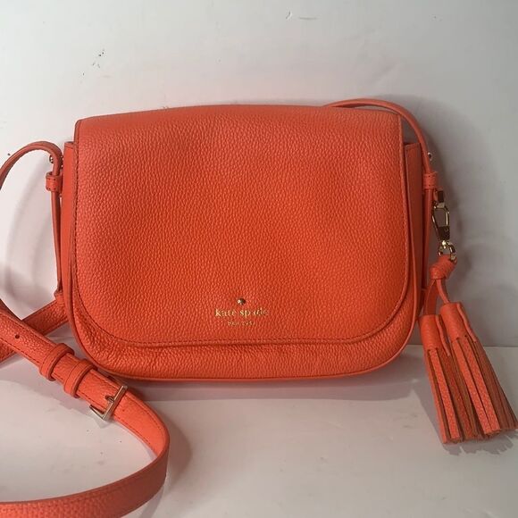 Kate Spade Orchard Street pebbled leather coral crossbody bag - Picture 4 of 12
